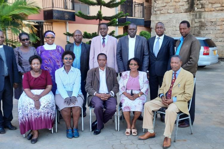 Prof. Mumo seated center and Dr. Nyabul standing 4th from the left