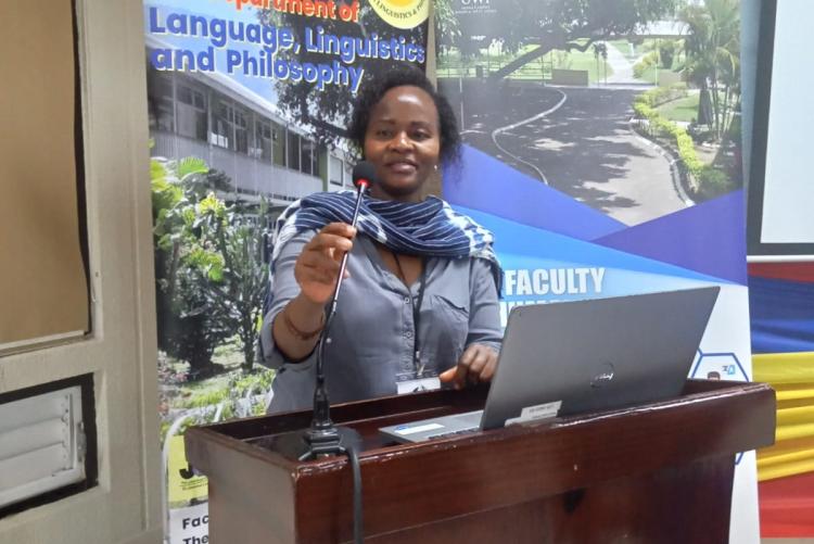 Dr. Jacinta Maweu, presenting a paper at the Reimagining identity conference 3-5Feb,2026, University of West Indies, Mona, Kingston, Jamaica