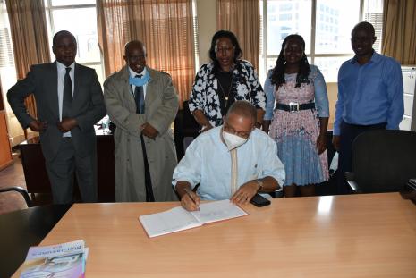  Prof. Afe Adogame signing the visitors book