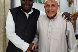 Dr Hassan Kinyua Lecturer at the University of Nairobi,  meets hon Mashen sayyid sahrrif in malindi after attending the national Muslim leaders conference in malindi